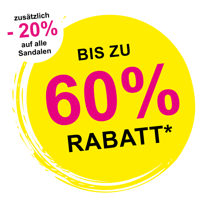 Schuh-Räumungsverkauf bis zu 60% RABATT