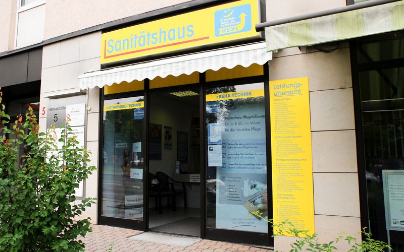 Außenansicht des Sanitätshauses in der Hansastraße 5