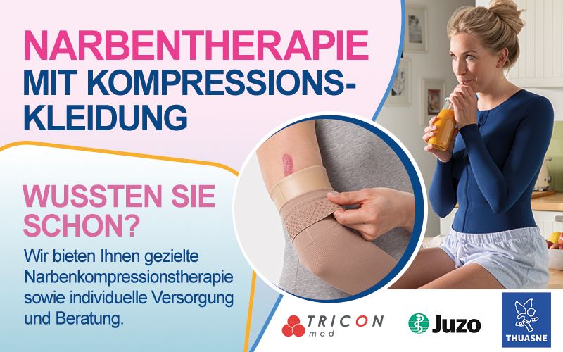 Wussten Sie schon? Wir bieten Ihnen gezielte Narbenkompressionstherapie sowie individuelle Versorgung und Beratung.