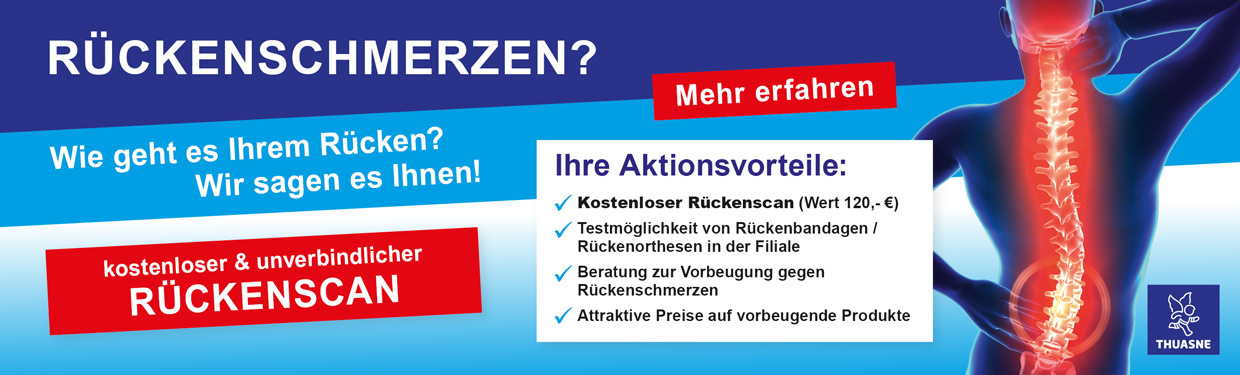 Rückenschmerzen? Wie geht es Ihrem Rücken? Wir sagen es Ihnen! Kostenloser & unverbindlicher Rückenscan.
