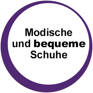 Slogan Modische und bequeme Schuhe