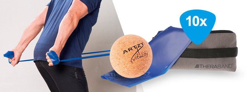 10x zu gewinnen: TheraBand Travel und Artzt vitality Massageball