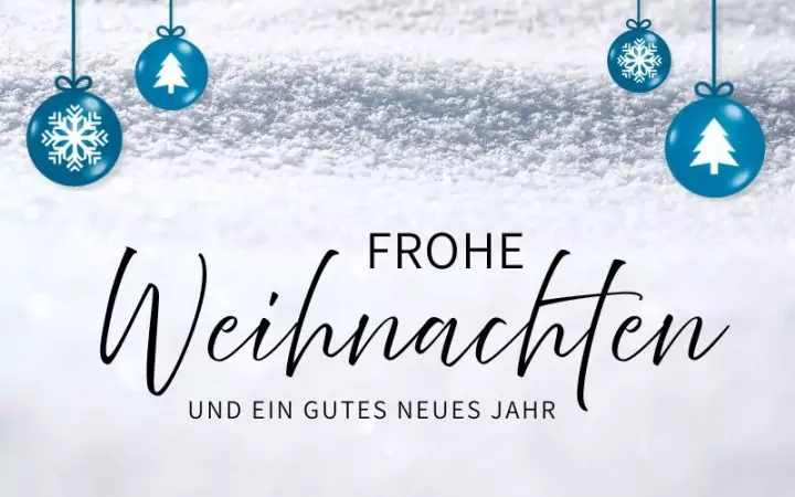 Frohe Weihnachten und ein gutes neues Jahr